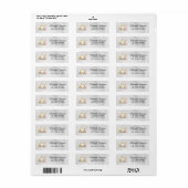 Waterverf Bloemen Theepot Retour Adres Label (Full Sheet)