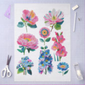 waterverf bloemen  tissuepapier (Craft)
