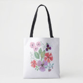 Waterverf bloemen . tote bag (Voorkant)