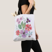 Waterverf bloemen . tote bag (Dichtbij)