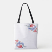 Waterverf, bloemen. tote bag (Achterkant)
