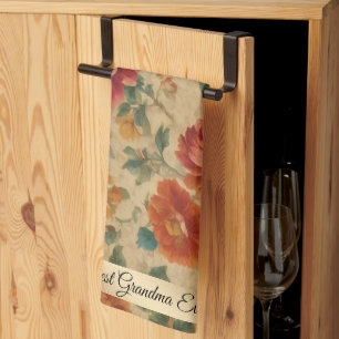 Waterverf Bloemen Trendy Collectie Theedoek