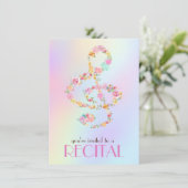 waterverf bloemen, troebel kaart (Staand voorkant)