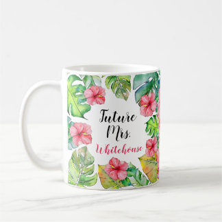 Waterverf Bloemen Tropische Toekomst Mrs Koffiemok