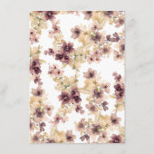 Waterverf Bloemen Trouwinformatie Informatiekaartje (Achterkant)