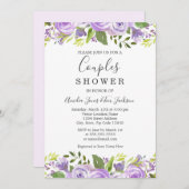 Waterverf Bloemen Trouwkoppels Douche Kaart (Voorkant / Achterkant)