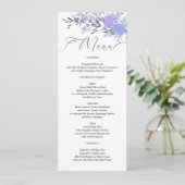 Waterverf Bloemen Trouwmenu Kaart (Staand voorkant)