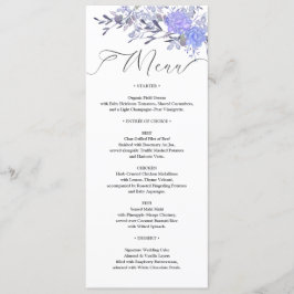  Waterverf Bloemen Trouwmenu Kaart