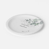 Waterverf Bloemen Trouwpapier Bord (Gekanteld)