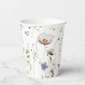 Waterverf Bloemen Trouwpapier Cup Papieren Bekers (Achterkant)