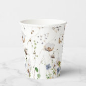 Waterverf Bloemen Trouwpapier Cup Papieren Bekers (Rechts)