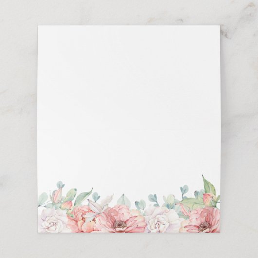 Waterverf Bloemen Trouwplaats Kaarten Plaatskaartje (Buitenkant ongevouwen)