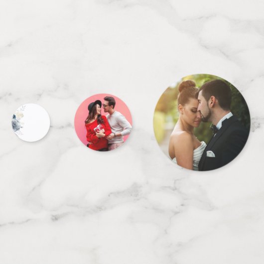 Waterverf Bloemen Trouwtafel Decor Confetti (Voorkanten)