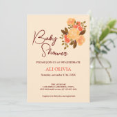 Waterverf Bloemen Tuin Baby shower Kaart (Staand voorkant)