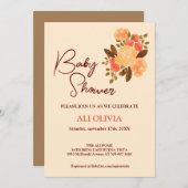 Waterverf Bloemen Tuin Baby shower Kaart (Voorkant / Achterkant)