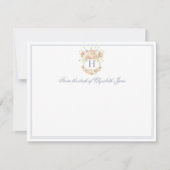 Waterverf Bloemen Tuin Party Crest Bedankkaart (Voorkant)