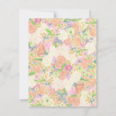 Waterverf Bloemen Tuin Party Crest Bedankkaart (Achterkant)