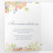 Waterverf Bloemen Tuin Party Crest Bruiloft Drieluik Uitnodiging (Binnenzijde eerst)