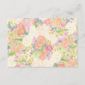 Waterverf Bloemen Tuin Party Crest Bruiloft Informatiekaartje (Achterkant)