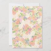 Waterverf Bloemen Tuin Party Crest Bruiloft Kaart (Achterkant)