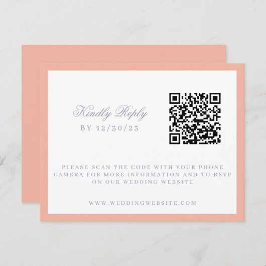 Waterverf Bloemen Tuin Party Crest Bruiloft RSVP Kaartje (Voorkant / Achterkant)