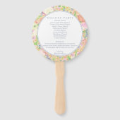 Waterverf Bloemen Tuin Party Crest Handwaaier (Achterkant)