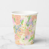 Waterverf Bloemen Tuin Party Crest Papieren Bekers (Rechts)