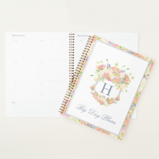 Waterverf Bloemen Tuin Party Crest Planner (Display)