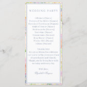 Waterverf Bloemen Tuin Party Crest Programma (Achterkant)