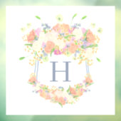 Waterverf Bloemen Tuin Party Crest Raamsticker (Vel 3)