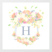 Waterverf Bloemen Tuin Party Crest Raamsticker (Vel)