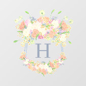 Waterverf Bloemen Tuin Party Crest Raamsticker (Vel)