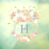 Waterverf Bloemen Tuin Party Crest Raamsticker (Vel 3)