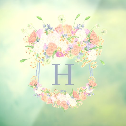 Waterverf Bloemen Tuin Party Crest Raamsticker (Vel 3)