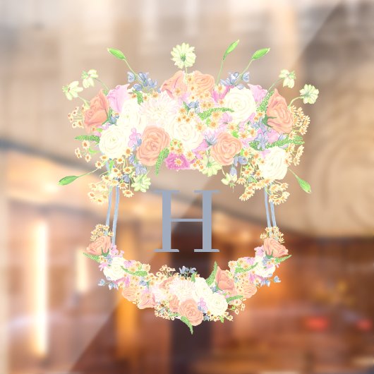 Waterverf Bloemen Tuin Party Crest Raamsticker (Vel 2)