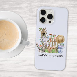 Waterverf Bloemen Tuinieren Gereedschap en Funny Q iPhone 15 Pro Max Case