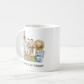 Waterverf Bloemen Tuinieren Gereedschap en Quote Koffiemok (Voorkant links)