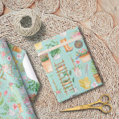 Waterverf Bloemen Tuinieren Tools Tuin Cadeaupapier
