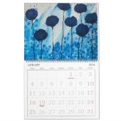Waterverf bloemen Twee pagina 12-maands kalender (Jan 2026)