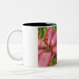 Waterverf Bloemen Tweekleurige Koffiemok