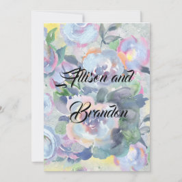 waterverf bloemen uitnodiging