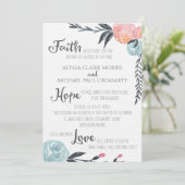 Waterverf Bloemen Uitnodigingen (Staand voorkant)