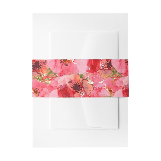 Waterverf Bloemen Uitnodigingen Wikkel (Voorkant Voorbeeld)