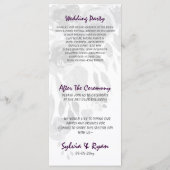 Waterverf bloemen Ultraviolet Weddenschap Programmakaart (Achterkant)