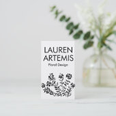 Waterverf bloemen Unieke, moderne flora Visitekaartje (Staand voorkant)