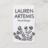 Waterverf bloemen Unieke, moderne flora Visitekaartje (Voorkant)