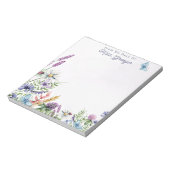 Waterverf Bloemen van het bureau van de docent Notitieblok (Linkerzijde)