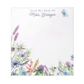 Waterverf Bloemen van het bureau van de docent Notitieblok (Voorkant)