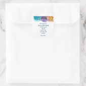 waterverf bloemen van vrijwilligers - appreciatiew vierkante sticker (Tas)