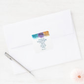 waterverf bloemen van vrijwilligers - appreciatiew vierkante sticker (Envelop)